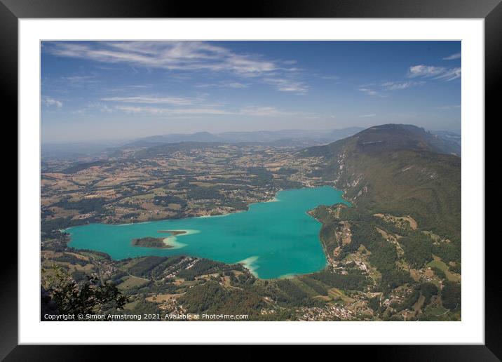 Lac d'Aiguebelette, France Framed Mounted Print by Simon Armstrong