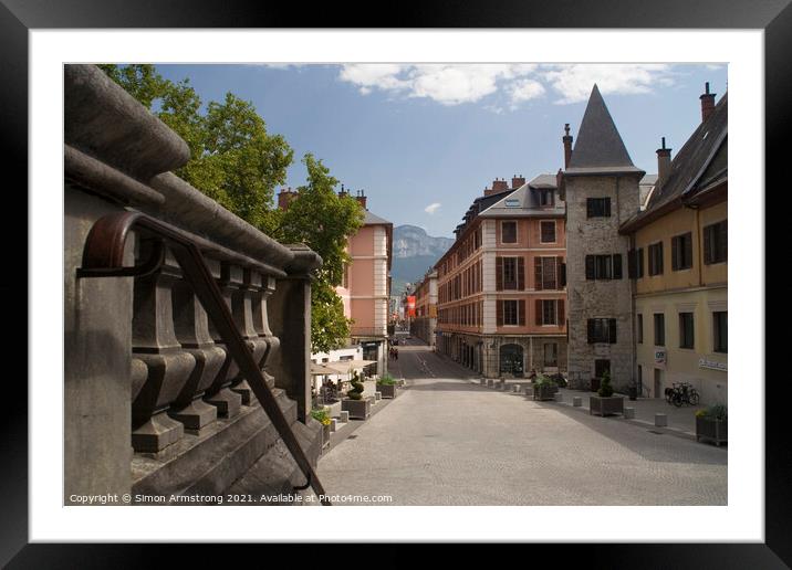 Chambery France Framed Mounted Print by Simon Armstrong