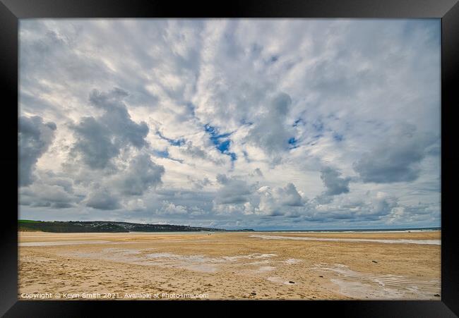 St Ives from Hayle beach Framed Print by Kevin Smith