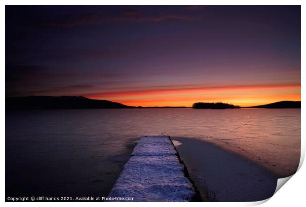 A sunrise over Loch Leven  Print by Scotland's Scenery
