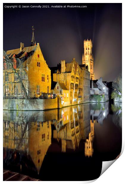  Rozenhoedkaai Quay, Bruges Print by Jason Connolly