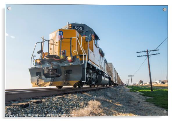 California Freight train  Acrylic by Rob Hawkins