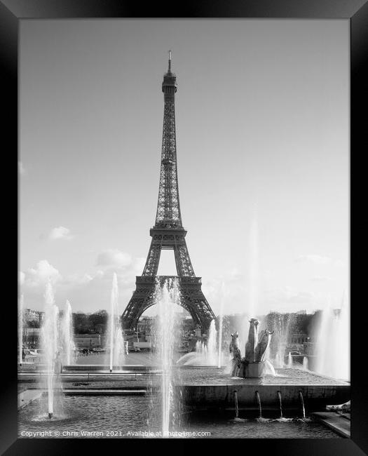 Eiffel Tower Paris France Framed Print by Chris Warren