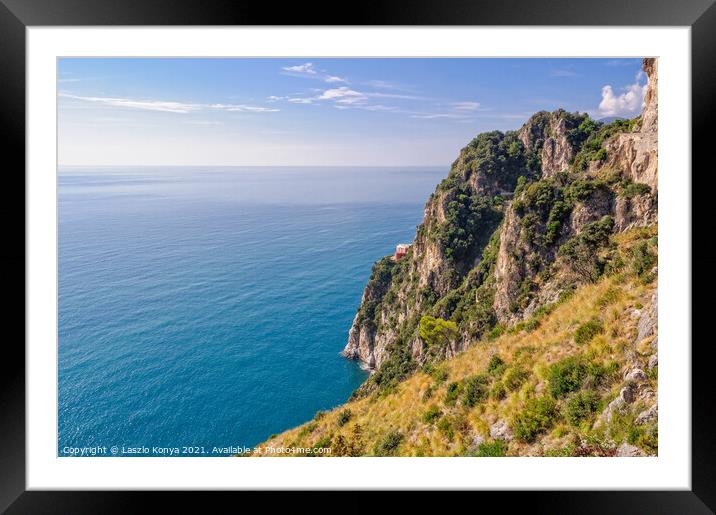 Mar Tirreno - Amalfi Coast Framed Mounted Print by Laszlo Konya