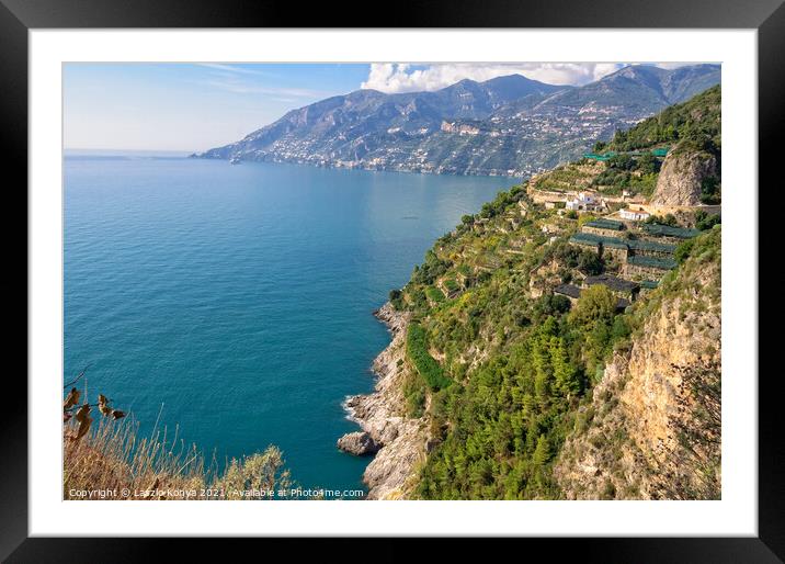 Mar Tirreno - Amalfi Coast Framed Mounted Print by Laszlo Konya