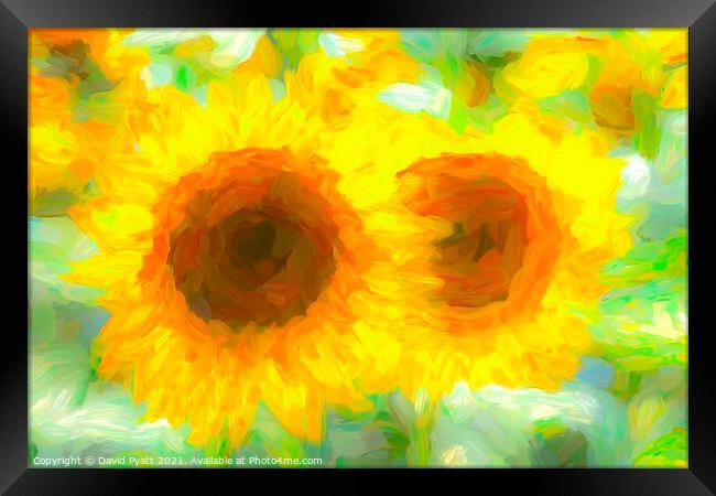 Sunflower Dreams Art  Framed Print by David Pyatt
