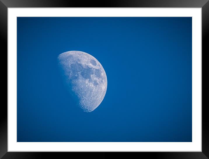 Winter's Afternoon Moon Framed Mounted Print by David Jeffery