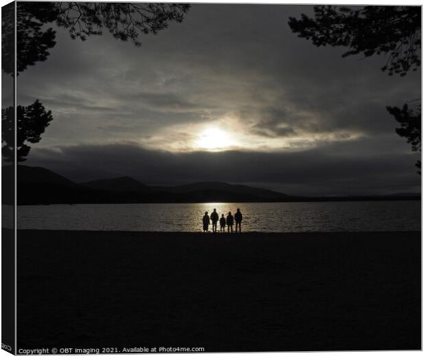 Loch Morlich Cairngorms People Scotland Canvas Print by OBT imaging