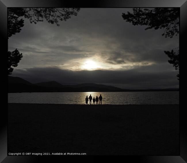 Loch Morlich Cairngorms People Scotland Framed Print by OBT imaging