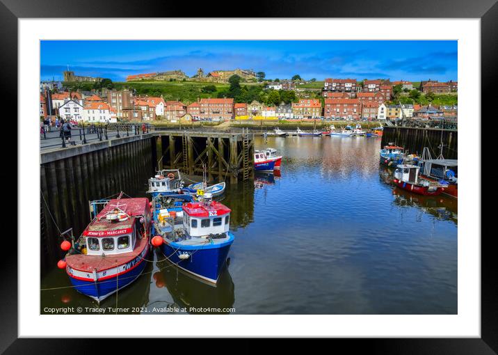 Whitby Harbour Framed Mounted Print by Tracey Turner