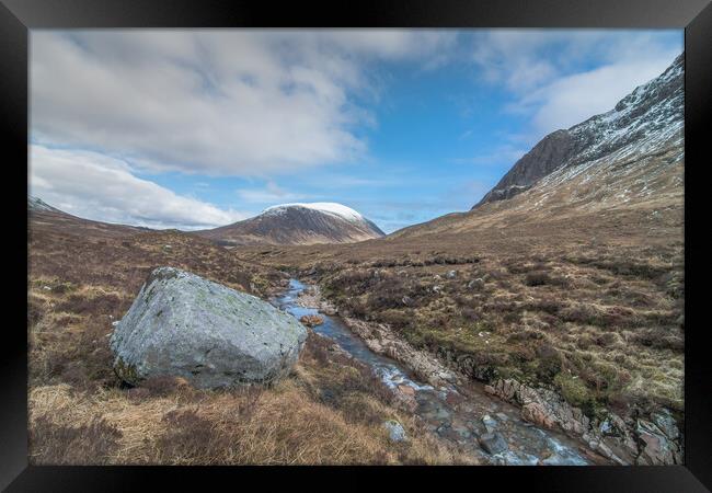 Glen Etive Highlands of Scotland Framed Print by Jonathon barnett