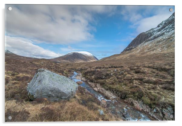 Glen Etive Highlands of Scotland Acrylic by Jonathon barnett