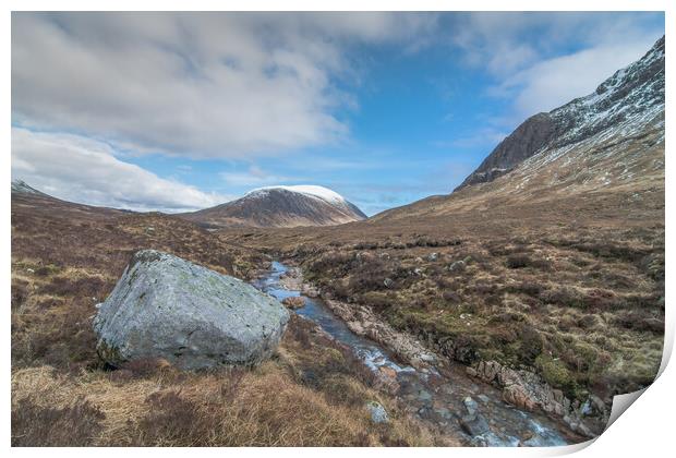 Glen Etive Highlands of Scotland Print by Jonathon barnett