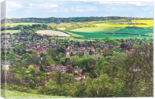 The Thames Valley From Lardon Chase Canvas Print by Ian Lewis