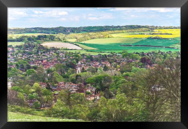 The Thames Valley From Lardon Chase Framed Print by Ian Lewis