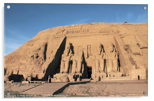 The Fantastic Statues of Abu Simbel, Egypt Acrylic by Philip Brown