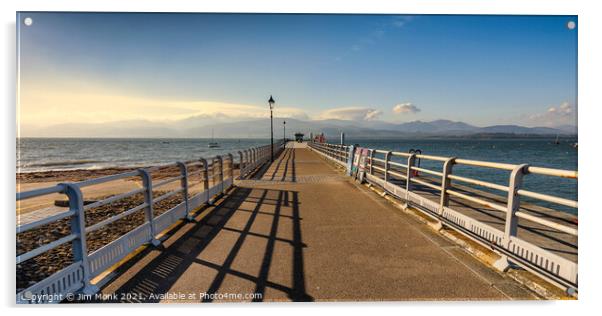 Beaumaris Pier Anglesey Acrylic by Jim Monk