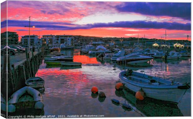 West Bay Harbour Sunset Canvas Print by Philip Hodges aFIAP ,
