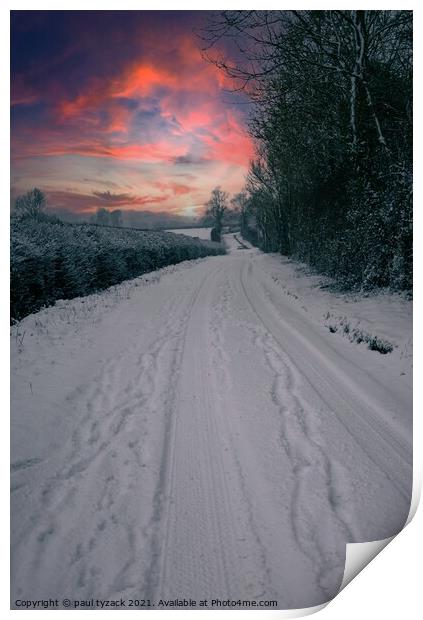 Outdoor road Print by Paul Tyzack