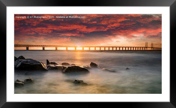 The Magnificent Oresund Link Framed Mounted Print by K7 Photography