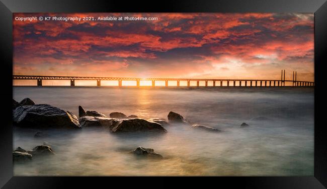 The Magnificent Oresund Link Framed Print by K7 Photography