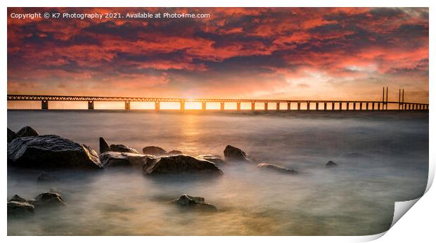 The Magnificent Oresund Link Print by K7 Photography