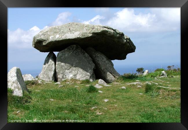 Chun Quoit, West Penwith, Cornwall Framed Print by Brian Pierce