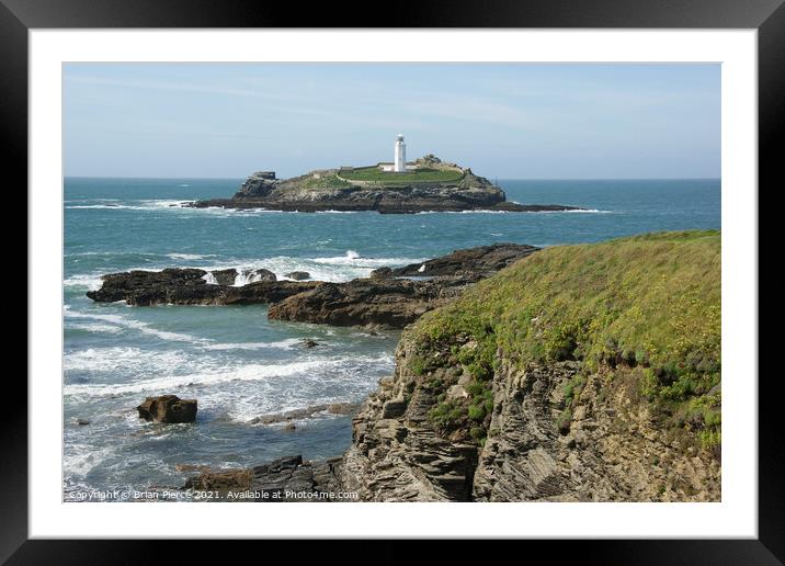 Godrevy Lighthouse Framed Mounted Print by Brian Pierce