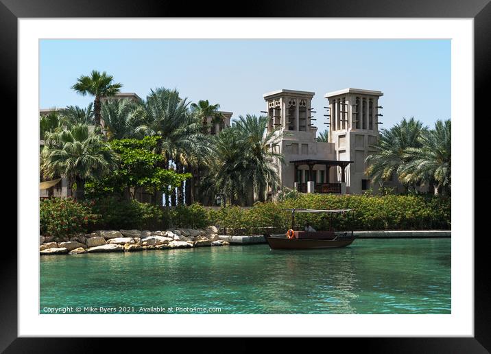 Restful in Dubai Framed Mounted Print by Mike Byers