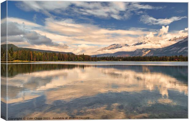Tranquil lake Canvas Print by Colin Chipp