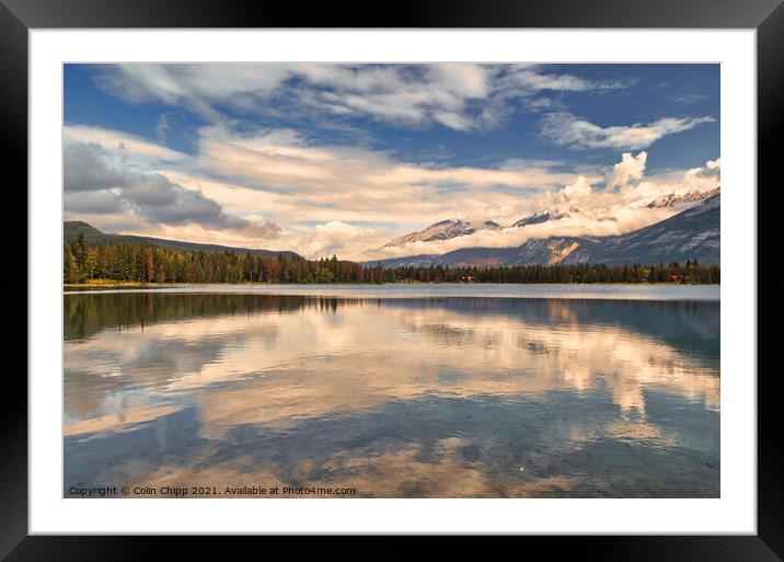 Tranquil lake Framed Mounted Print by Colin Chipp