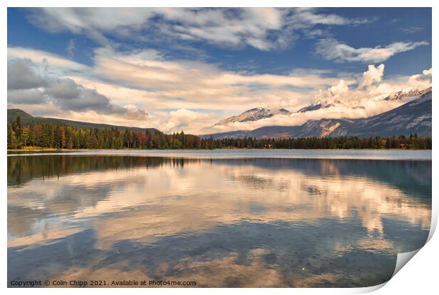 Tranquil lake Print by Colin Chipp