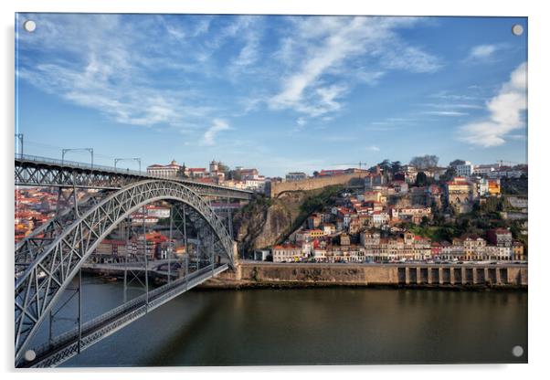 City of Porto in Portugal Acrylic by Artur Bogacki
