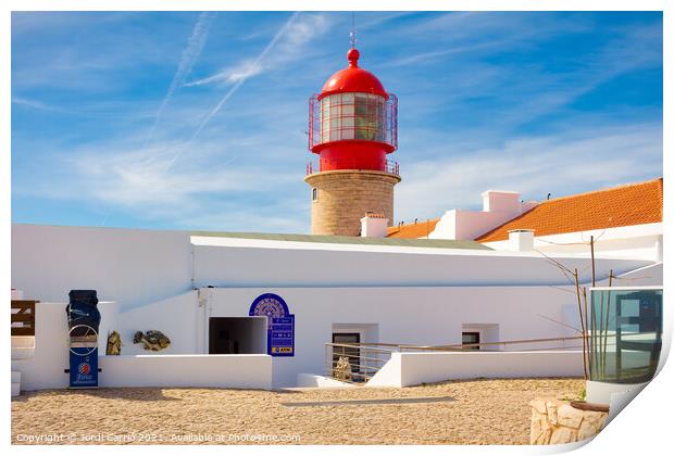 Cape St. Vicente Lighthouse, Algarve-2 Print by Jordi Carrio