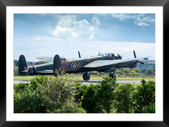 Lancaster Bomber PA474. Battle of Britain Memorial Flight.  Framed Mounted Print by Peter Bolton