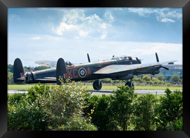 Lancaster Bomber PA474. Battle of Britain Memorial Flight.  Framed Print by Peter Bolton