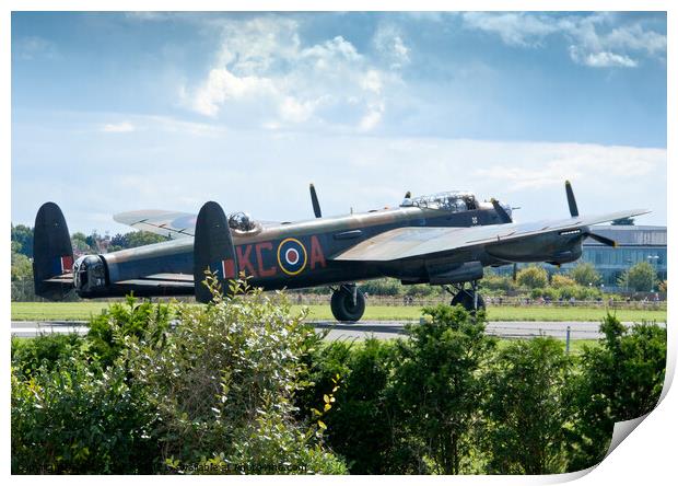 Lancaster Bomber PA474. Battle of Britain Memorial Flight.  Print by Peter Bolton