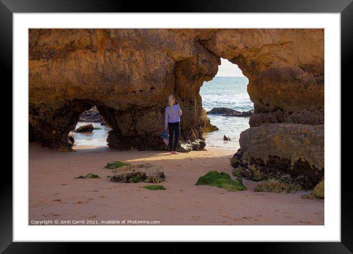 The beautiful beach of Tres Castelos - Algarve - 4 Framed Mounted Print by Jordi Carrio