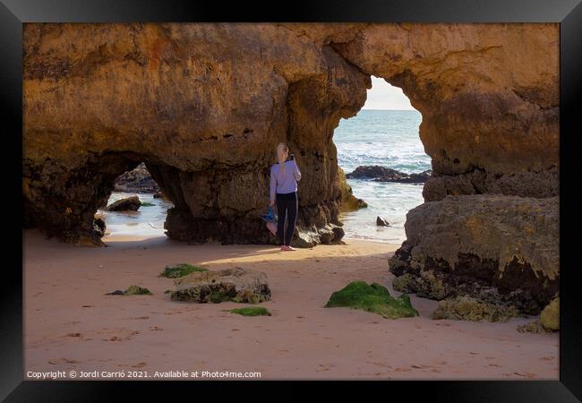 The beautiful beach of Tres Castelos - Algarve - 4 Framed Print by Jordi Carrio