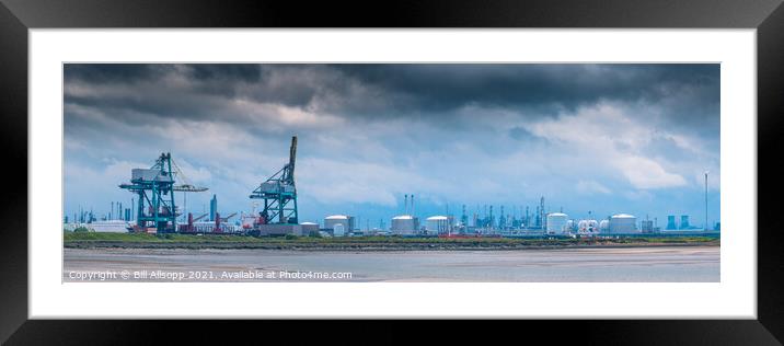 Teesside industrial area seen from South Gare. Framed Mounted Print by Bill Allsopp