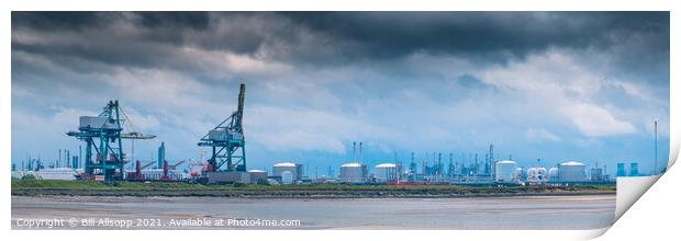 Teesside industrial area seen from South Gare. Print by Bill Allsopp
