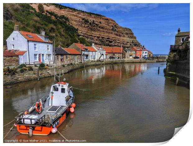Staithes, North Yorkshire  Print by Sue Walker