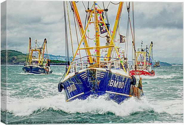 Churning Up The Sea Canvas Print by Peter F Hunt