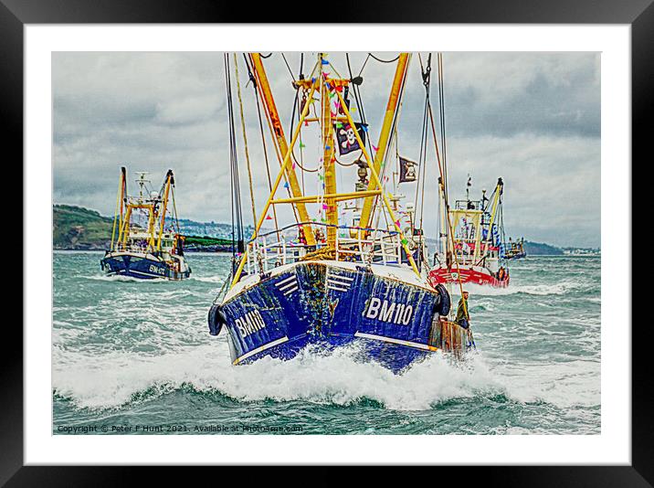 Churning Up The Sea Framed Mounted Print by Peter F Hunt