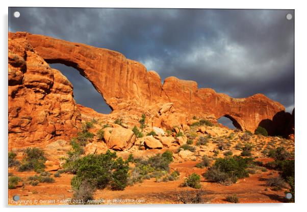 North and South Windows, Arches National Park, Utah, USA Acrylic by Geraint Tellem ARPS