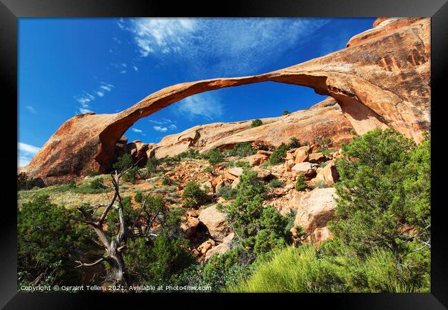 Landscape Arch, Arches National Park, Utah, USA Framed Print by Geraint Tellem ARPS