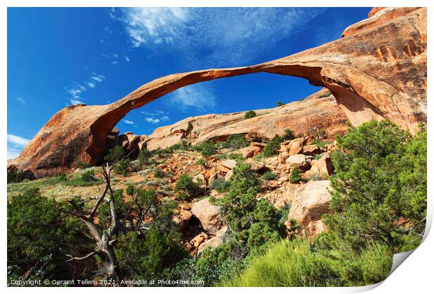 Landscape Arch, Arches National Park, Utah, USA Print by Geraint Tellem ARPS