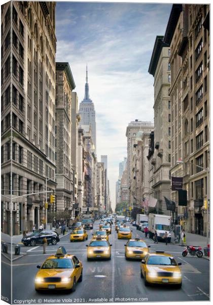NEW YORK CITY 5th Avenue Traffic  Canvas Print by Melanie Viola