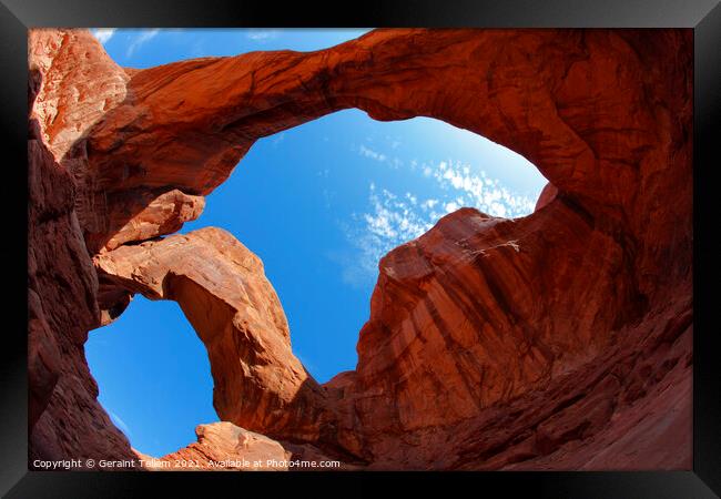 Double Arch, Arches National Park, Utah, USA Framed Print by Geraint Tellem ARPS