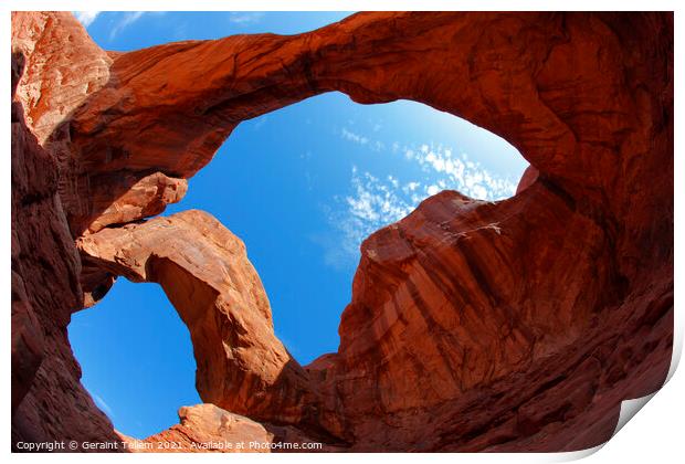 Double Arch, Arches National Park, Utah, USA Print by Geraint Tellem ARPS